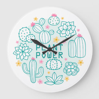 Pflanze und Blume Große Wanduhr