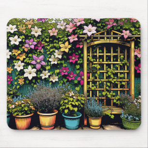 Pflanze- und Gartenliebhaber Clematis Trellis Mousepad