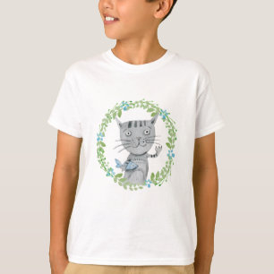 Pflanze und Katze T-Shirt