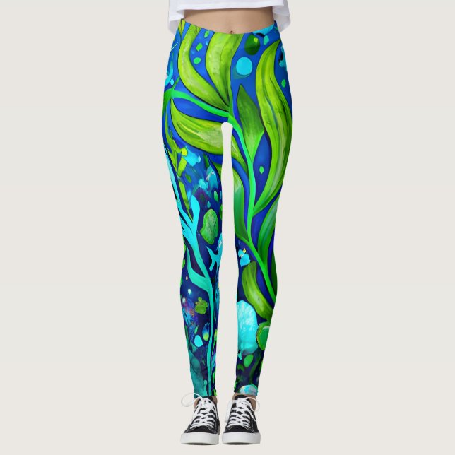 Pflanze unter Wasser Leggings (Vorderseite)