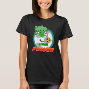 Pflanze Vegetarische Fußball Broccoli Veganer Powe T-Shirt