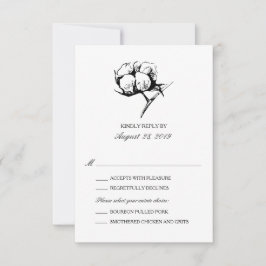 Pflanze von Baumwolle | HochzeitsrSVP RSVP Karte