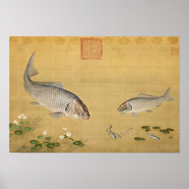 Pflanze von Fisch und Aquakultur von Giuseppe Cast Poster (Vorne)