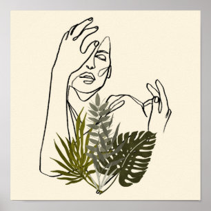 Pflanze von Frauen Art Poster