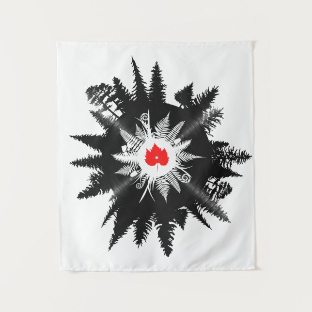 Pflanze von Waldmapel Leaf Vinyl Platten Baum Wandteppich (Vorderseite)