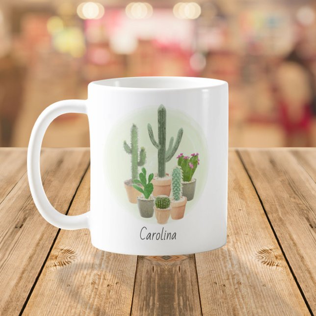 Pflanze Wasserfarben Succulents Individuelle Name Kaffeetasse (Von Creator hochgeladen)