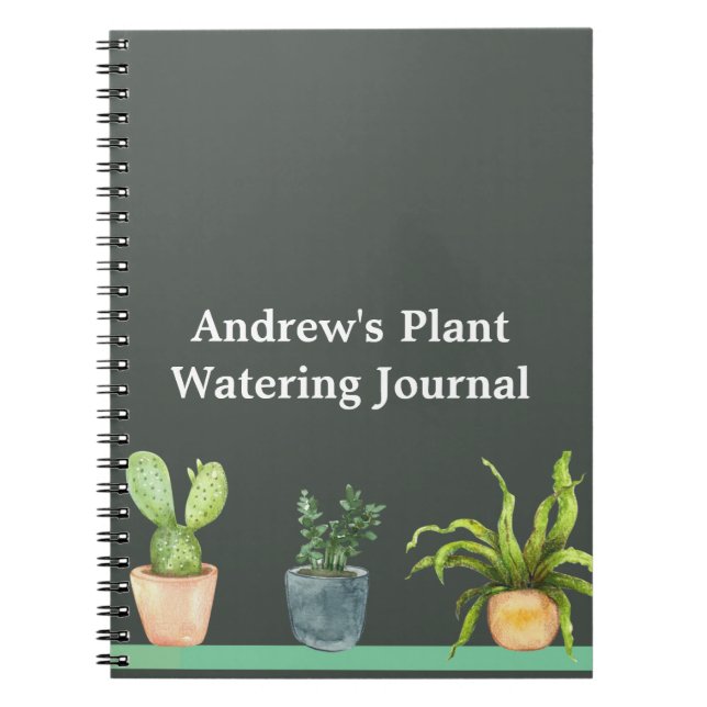 Pflanze Watering Journal Notizblock (Vorderseite)