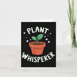 Pflanze Whisperer Niedlich wachsende Pflanze Blühe Karte