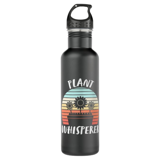 Pflanze Whisperer Retro Vintag Edelstahlflasche (Vorderseite)
