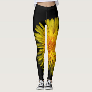 Pflanzen auf Hosen-gelbem Löwenzahn Leggings