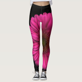 Pflanzen auf Hosen-rosa Gänseblümchen Leggings