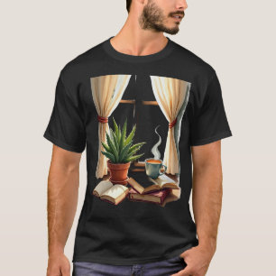Pflanzen-Eltern-Leseecke Sukkulente und Buch Gemüt T-Shirt