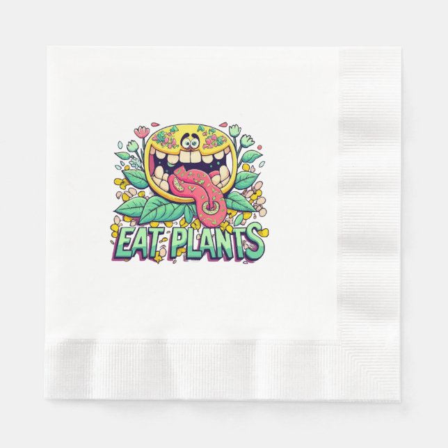 Pflanzen essen serviette (Vorderseite)
