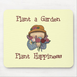 Pflanzen-Glück-im Garten arbeitent-shirts und Mousepad