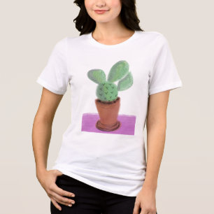 Pflanzen Kaktus Grün Lila Zimmerpflanzen Tri-Blend Shirt