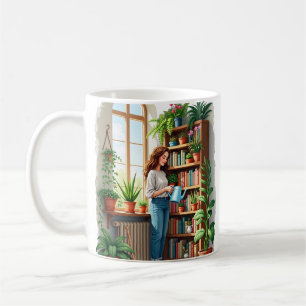 Pflanzen-Mama-Gartenbuch-Ecke - Indoor-Garten L Kaffeetasse