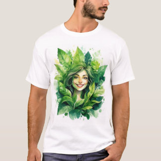 Pflanzen-Mama im Blüten-Design - Lustiges Grünthum T-Shirt