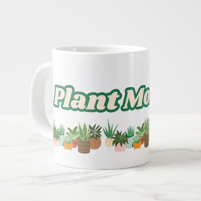 Pflanzen-Mama Jumbo-Tasse (Vorderseite Links)