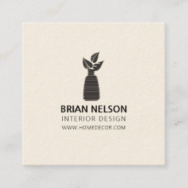 Pflanzen-Minimalistischer Quadratische Visitenkarte