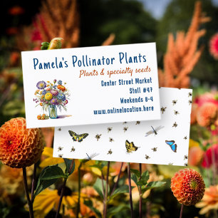 Pflanzen Schnittblumen Zum Verkauf Geschäftskarten Visitenkarte