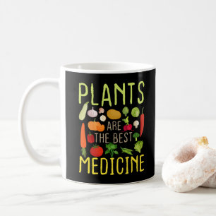 Pflanzen sind die beste Medizin Cool Vegan Vegetar Kaffeetasse