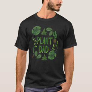Pflanzen-Vater-Blatt-Druck-Gartenarbeit-Kaktus-Pfl T-Shirt
