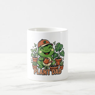 Pflanzen-Vater-Frosch bewässert Zimmerpflanzen Lus Kaffeetasse