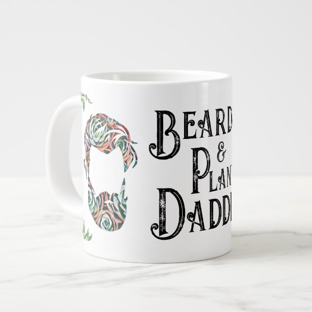 Pflanzen-Vater und Bart Jumbo-Tasse (Vorderseite Links)
