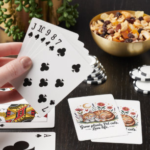 Pflanzen züchten, die Haustierkatzen lieben Leben Spielkarten