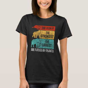 Pflanzenbasiert Schildkröte Gorilla Elefant Vegan T-Shirt