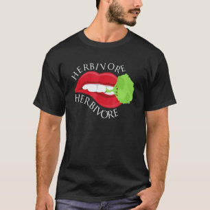 Pflanzenbasierte Pflanzenfresserin rote Lippen nag T-Shirt