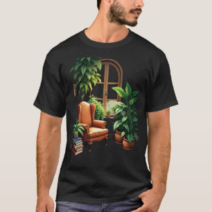 Pflanzeneltern Lesekuschelplatz Wasserfarbe Garten T-Shirt