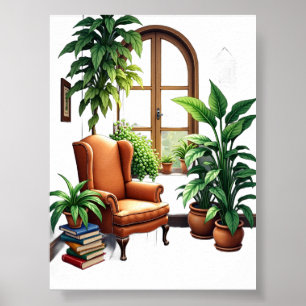 Pflanzeneltern Lesewinkel Kuscheliger Garten Wasse Poster