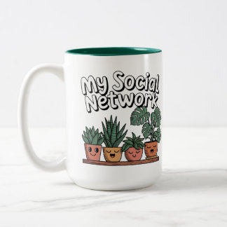 Pflanzeneltern Soziales Netzwerk Zweifarbige Tasse