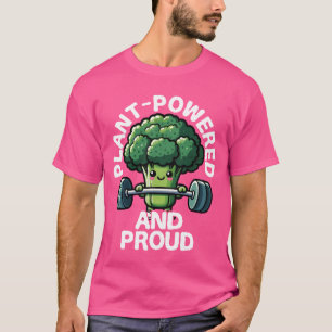 Pflanzenkraft und stolz Brokkoli Gewichte stemmen T-Shirt