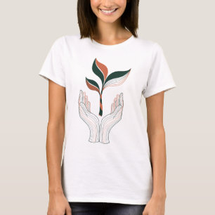 Pflanzenliebhaber-Shirt Minimalistisches Earth D T-Shirt