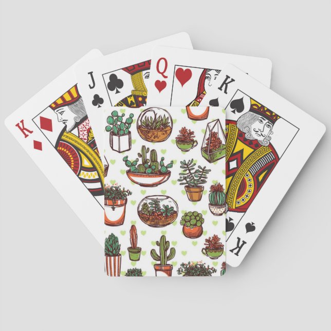 Pflanzenmuster Spielkarten (Rückseite)