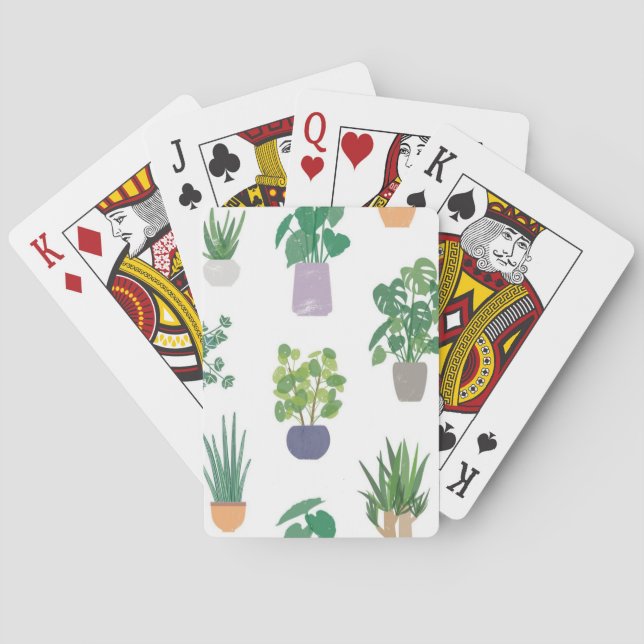 Pflanzenmuster Spielkarten (Rückseite)