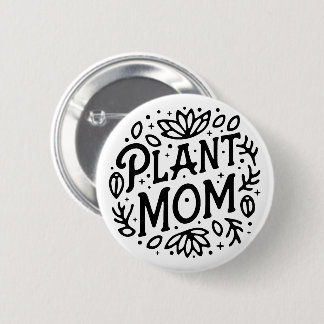 Pflanzenmutter Boho himmlische Ästhetik Button