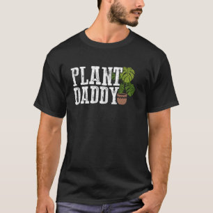 Pflanzenpapa Lustiges Gärtnern Monstera Design Für T-Shirt