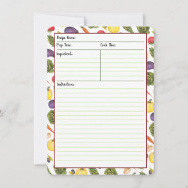Pflanzenrezeptkarten Einladung