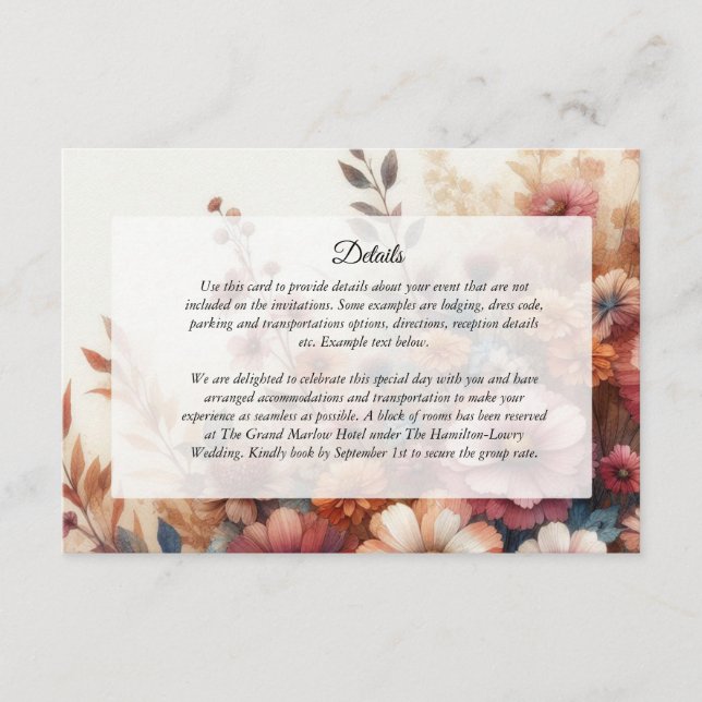 Pflanzenställe und bemalte Himmel ernten Begleitkarte (Vorderseite)