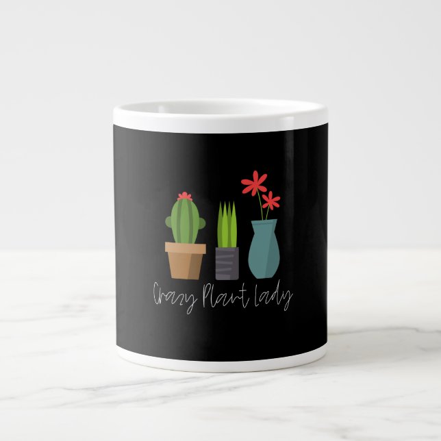 Pflanzgut - Crazy Plant Lady Jumbo-Tasse (Vorderseite)