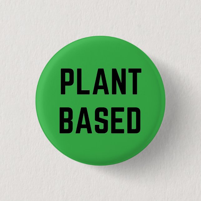 Pflanzlich Vegan Button (Vorderseite)