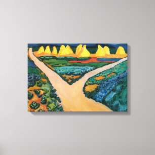 Pflanzliche Felder von August Macchia, Vintage Kun Leinwanddruck