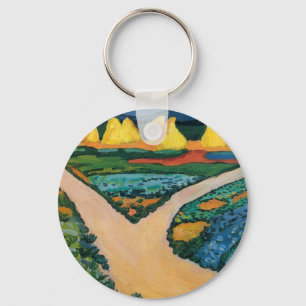 Pflanzliche Felder von August Macchia, Vintage Kun Schlüsselanhänger