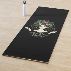 Pflanzliche Schöpferin Vegane Göttin Botanisches A Yogamatte
