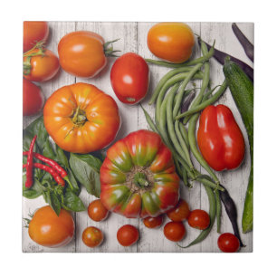 Pflanzliche und pflanzliche Ernte Fliese