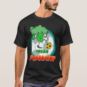 Pflanzliche Vegetarier Fußball Brokkoli Vegan Kraf T-Shirt