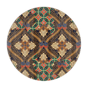 Pflanzliches indonesisches Batik: Charakteristisch Schneidebrett